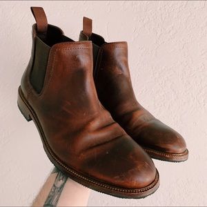 Brown leather Trask Chelsea Boots